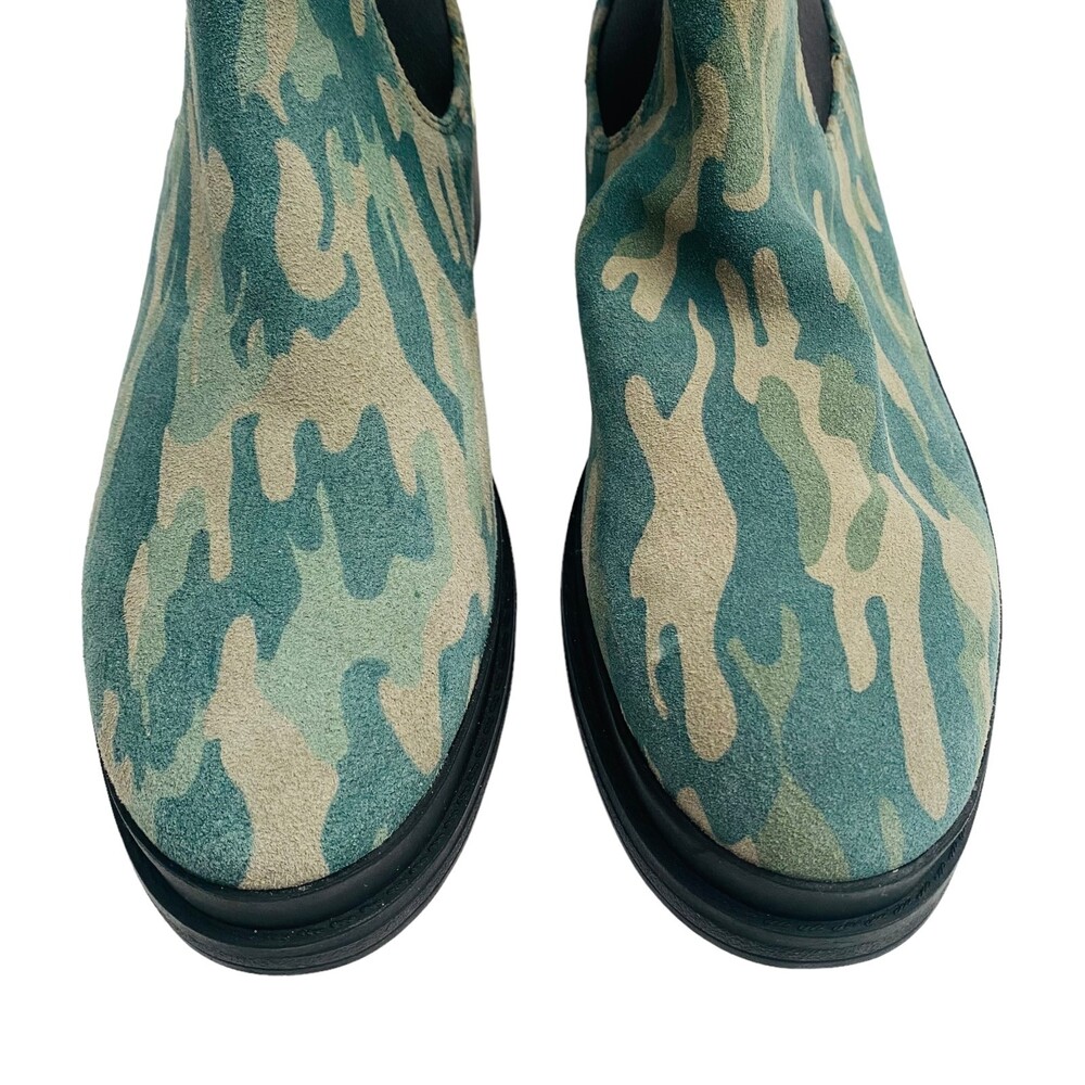KENNETH COLE New York Olive Camo Leather Pull On Levon 2.0 Welt Chelsea Size 8.5 - Picture 7 of 7